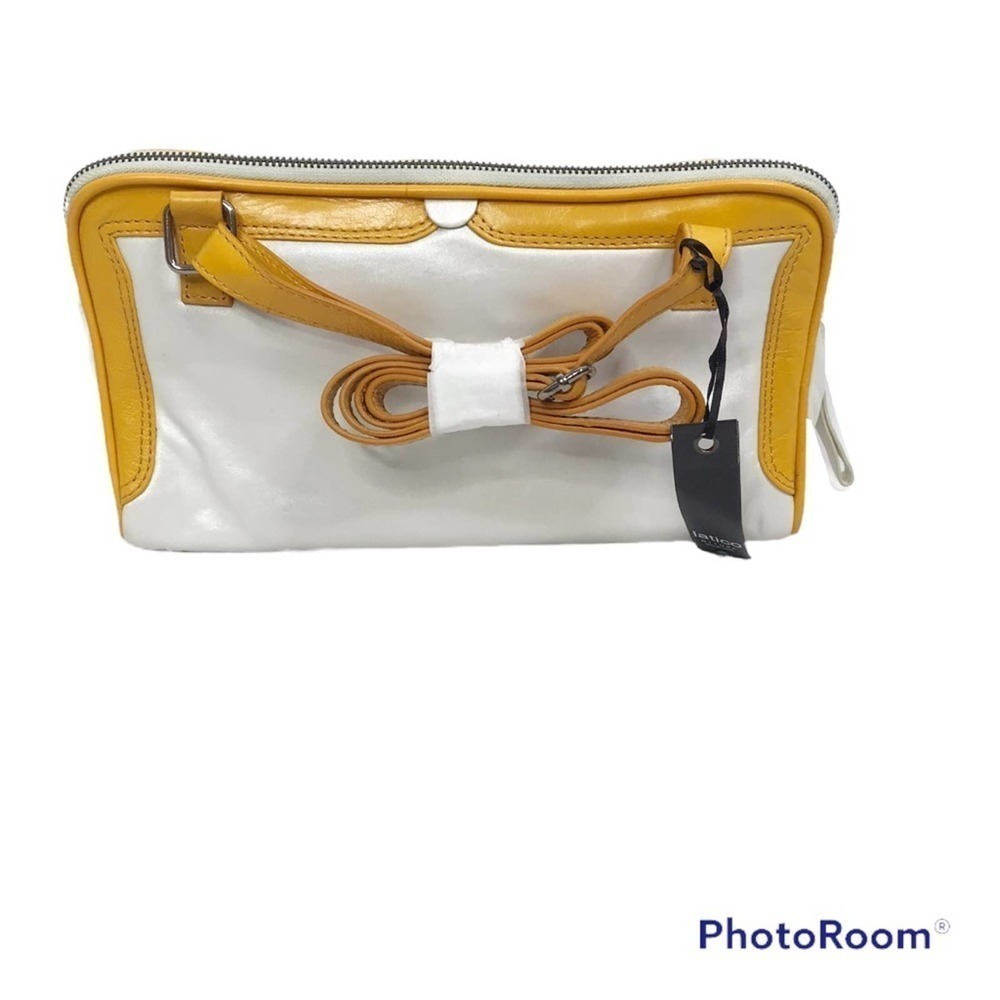 Latico leather colorblock Tate shoulder bag metallic white and gold colors NWT - Picture 3 of 12